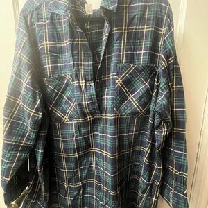 Old Navy Blue and Green Button Down Shirt